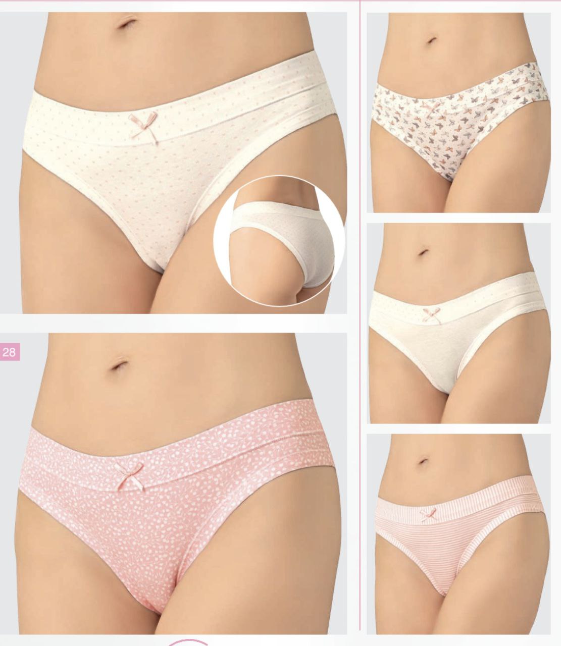 Трусы слипы женские Sevim без резинки (1 шт.) 5208 (v-34 бабоч.)